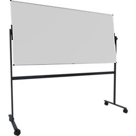 Stativ-Drehtafel Legamaster UNITE PLUS, magnetisch, drehbar um 360°, B 2200 x T 12,6 x H 1200 mm, emaillierter Keramikstahl, weiß